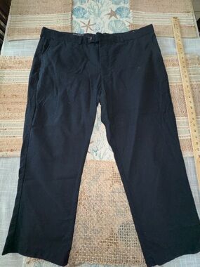 Brook Taverner Men’s Moleskin Pants, Flat Front, Navy Blue, 44x26